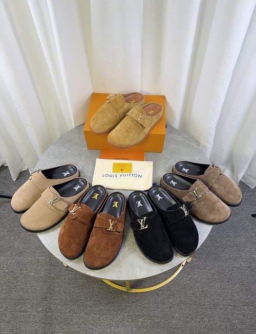 Louis Vuitton LV Aspen Platform Slides Monogram Foam Outsole Sheepskin Lining