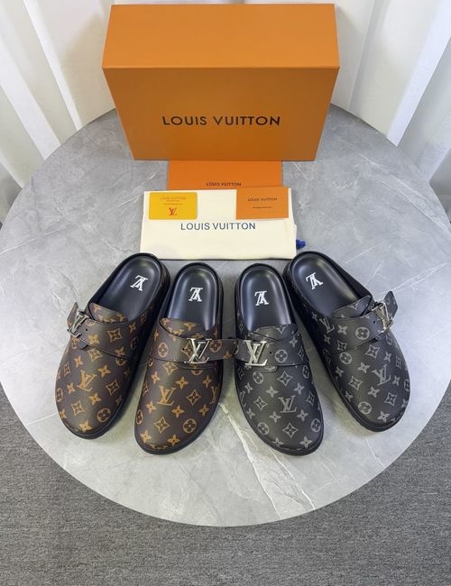 Louis Vuitton LV Aspen Platform Slides Monogram Foam Outsole Sheepskin Lining