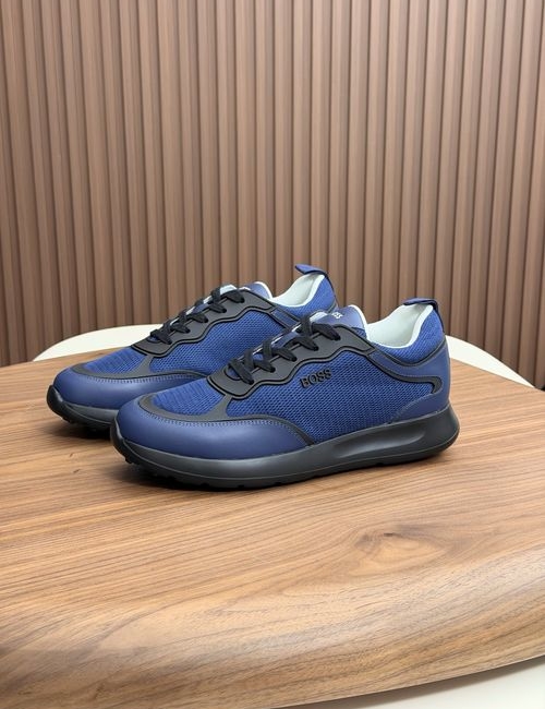 Hugo Boss Leather And Flyknit Fabric For Elegance