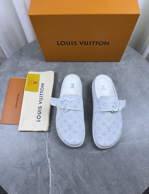 Louis Vuitton LV Aspen Platform Slides Monogram Foam Outsole Sheepskin Lining