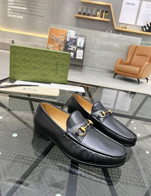Gucci Premium Leather Shoes Genuine Sole