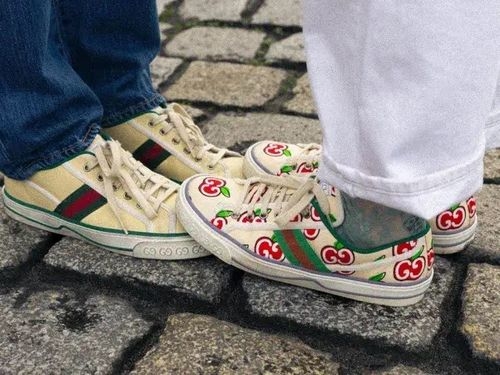 Gucci Tennis 1977 Print Canvas Sneakers
