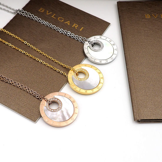 Bvlgari Shell Inlaid Stone Necklace