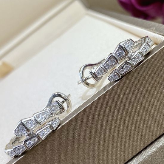 Bvlgari BVLGARI Diamond Snake Earrings