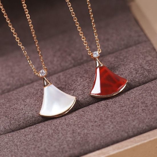 Bvlgari Fan Shape Premium Gold Plated Necklace