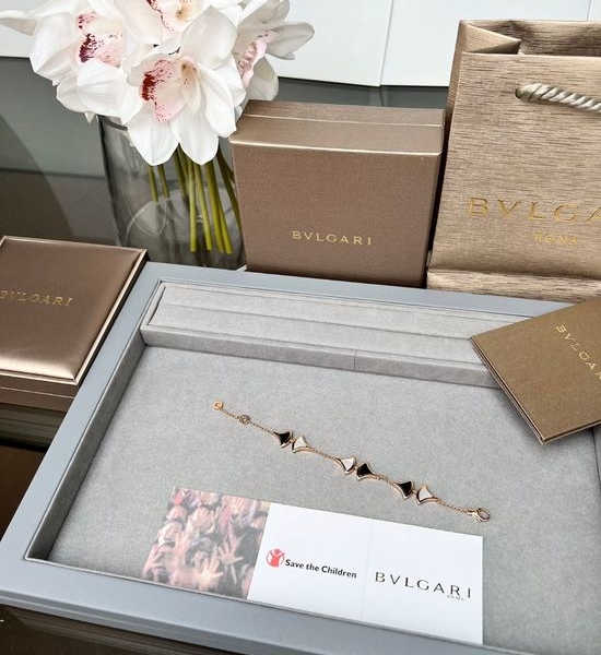 Bvlgari Black White Shell Pattern Bracelet