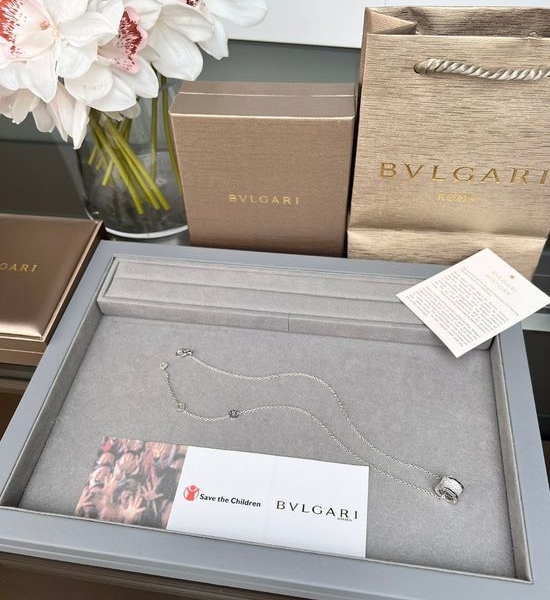 Bvlgari Hollow Waist Pendant Necklace Shiny Jewelry