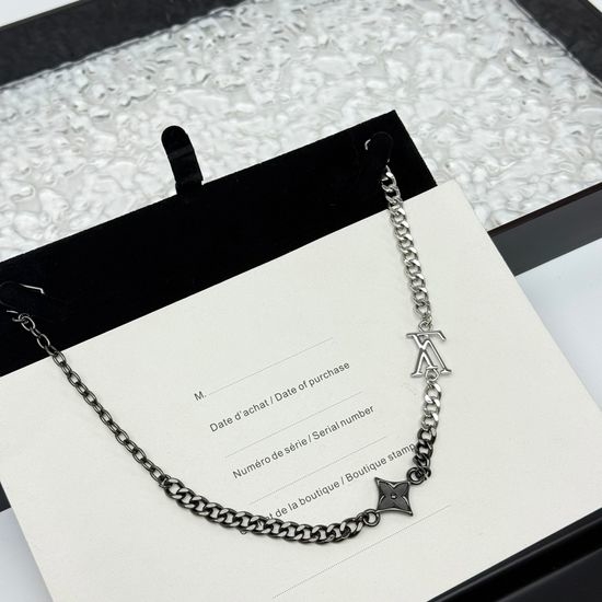 Louis Vuitton LV Adjustable Chain Floral Charm Bracelet