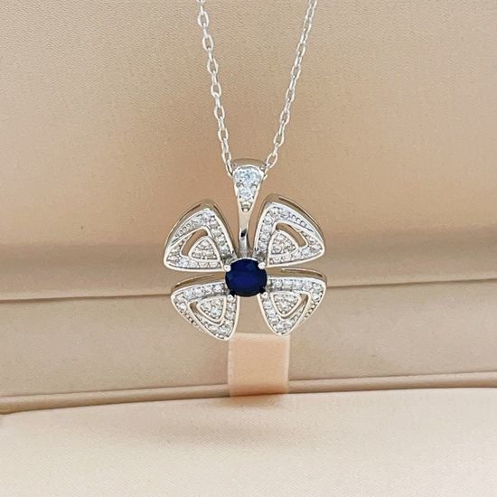 Bvlgari Diamond Floral Pendant Necklace