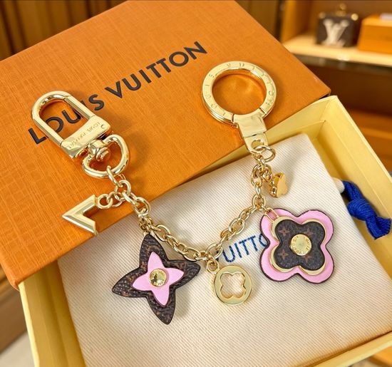 Louis Vuitton LV Flower Pattern Bag Charm Keychain