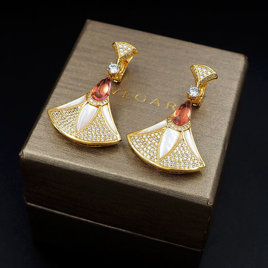 Bvlgari Fan Shape Drop Earrings