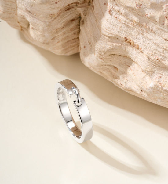 Chaumet Sterling Silver Diamond Link Ring