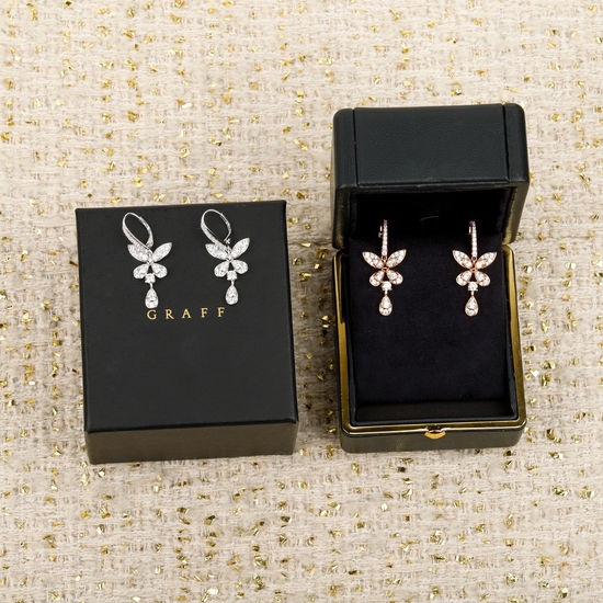 Graff Butterfly Earrings And Necklace Jewelry Set
