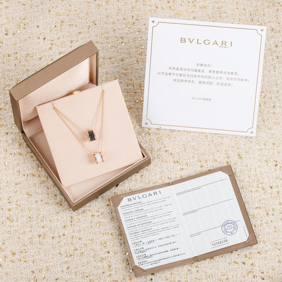 Bvlgari Diamond Ceramic Necklace Premium Quality Jewelry