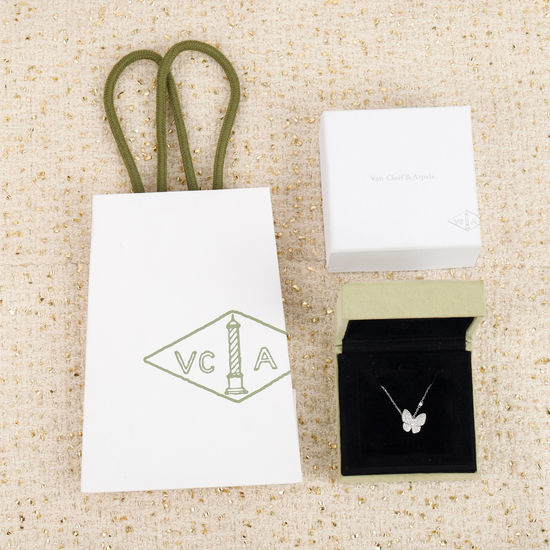 Christian Louboutine Full Diamond Butterfly Pendant Necklace