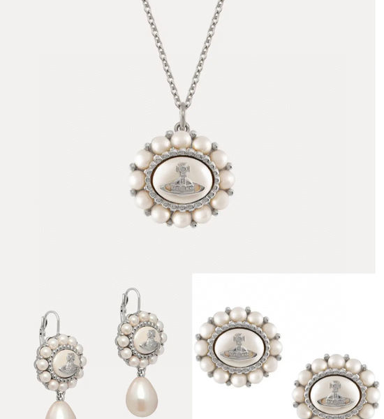 Vivienne Westhood Necklace Earrings Set Elegant Jewelry