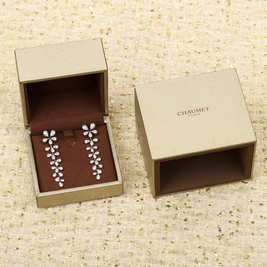 Chaumet Crown Style Full Diamond Earrings
