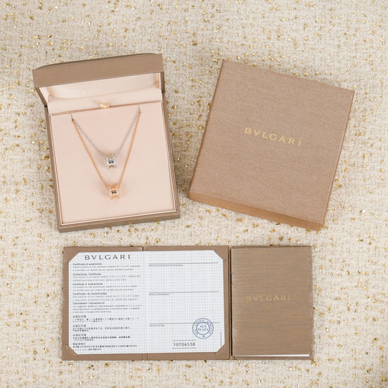 Bvlgari Paved Diamond Spiral Pendant Necklace