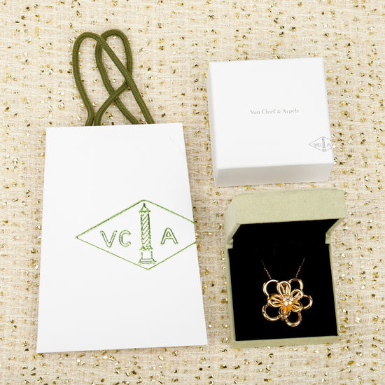 Christian Louboutine Floral Pendant Double Layer Necklace