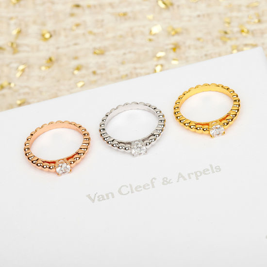Christian Louboutine Beaded Edge Diamond Ring