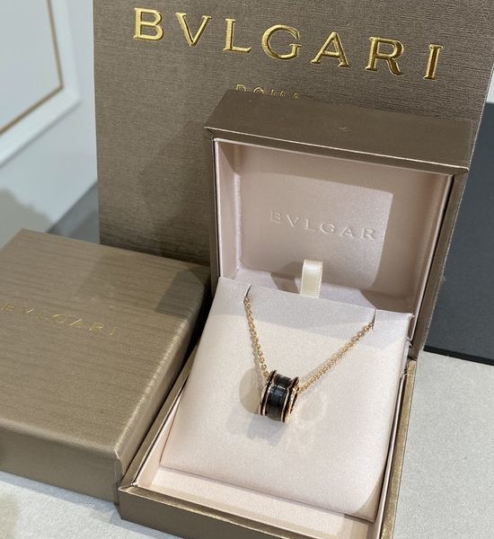Bvlgari Matte Black Ceramic Rock Style Pendant