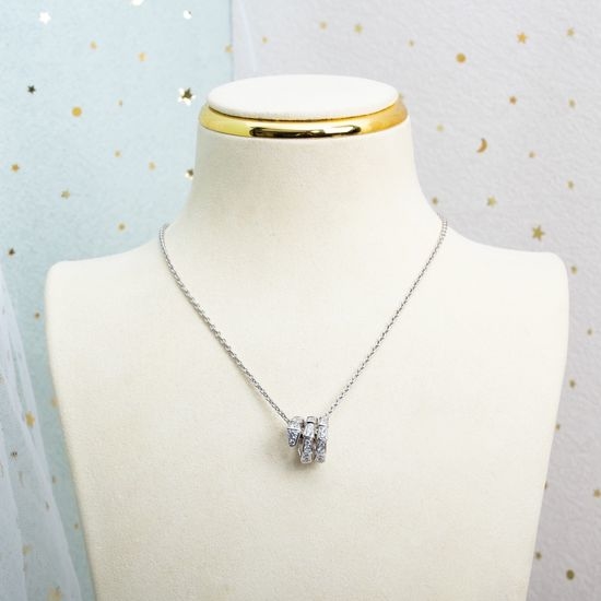 Bvlgari Geometric Snake Necklace Elegant Ornament