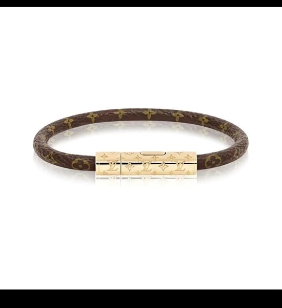 Louis Vuitton LV Vintage Style Brass Bracelet