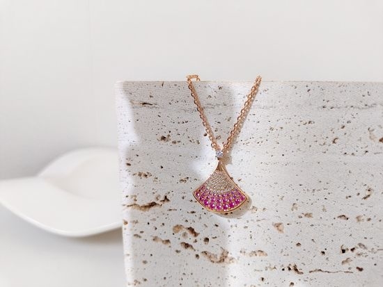 Bvlgari Gradient Pink Sapphire Diamond Necklace