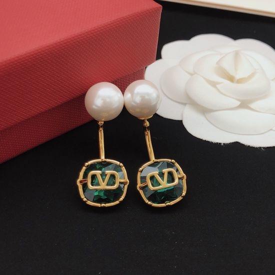 Valentino Pearl Hook Earrings Three Color Options
