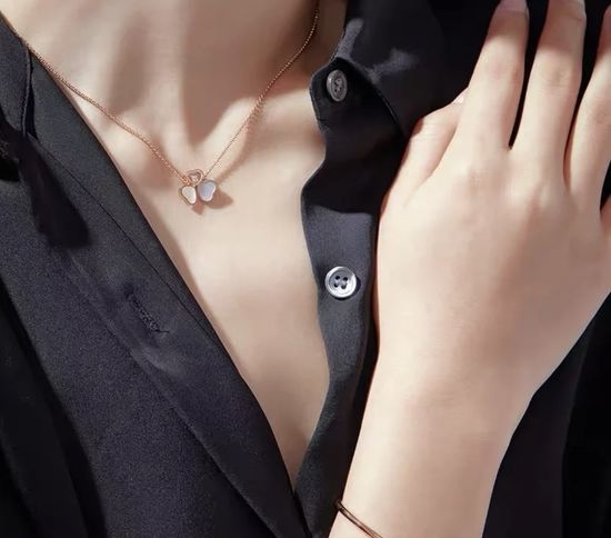 Chopard Three Heart Mother of Pearl Necklace