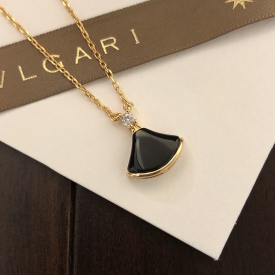 Bvlgari Natural Stone Fan Shape Necklace