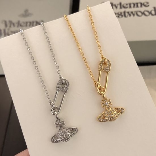 Vivienne Westhood Stylish Safety Pin Pendant Necklace