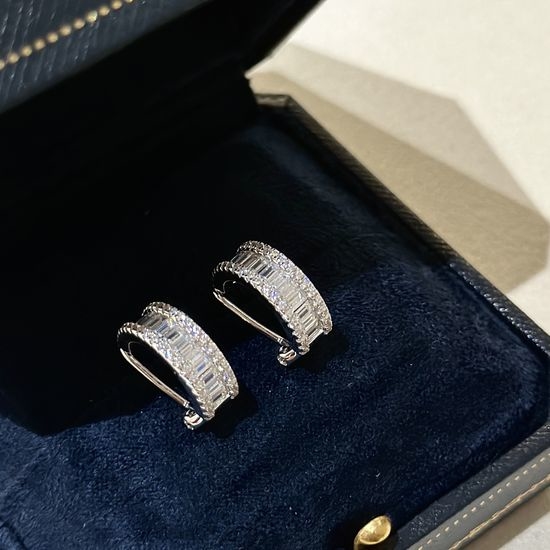 Chaumet Eternity Diamond Silver Clip Earrings