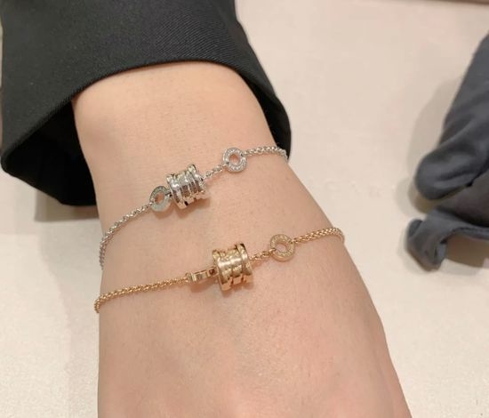 Bvlgari Polished Gold Spring Chain Bracelet