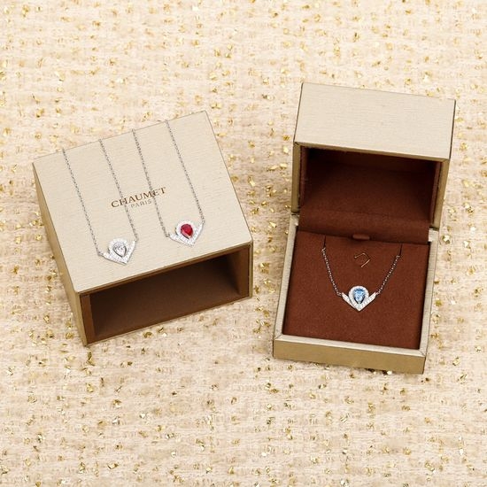 Chaumet Diamond Water Drop Pendant Necklace