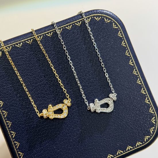 Fred Mini Horseshoe Pendant Necklace Two Color