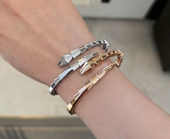Bvlgari Bulgari Sleek Snake Bracelet, High Quality