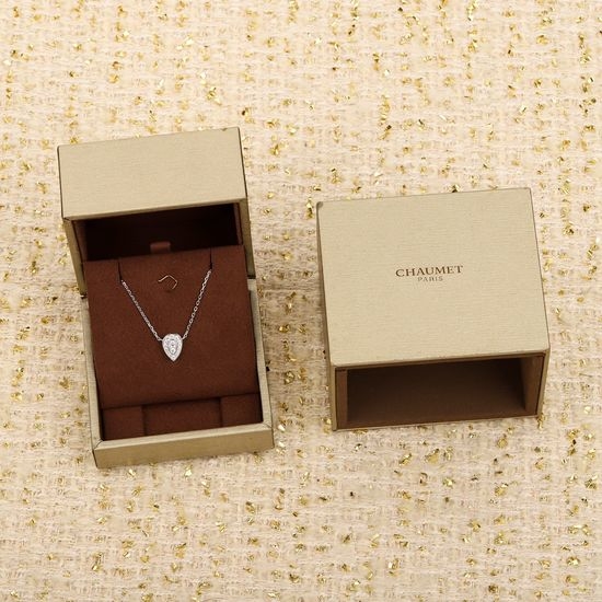 Chaumet Diamond Crown Shape Pendant Necklace