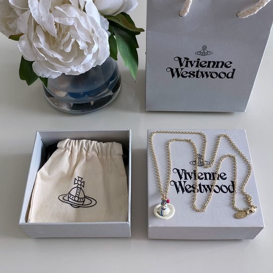 Vivienne Westhood Snowman Pendant Crystal Necklace
