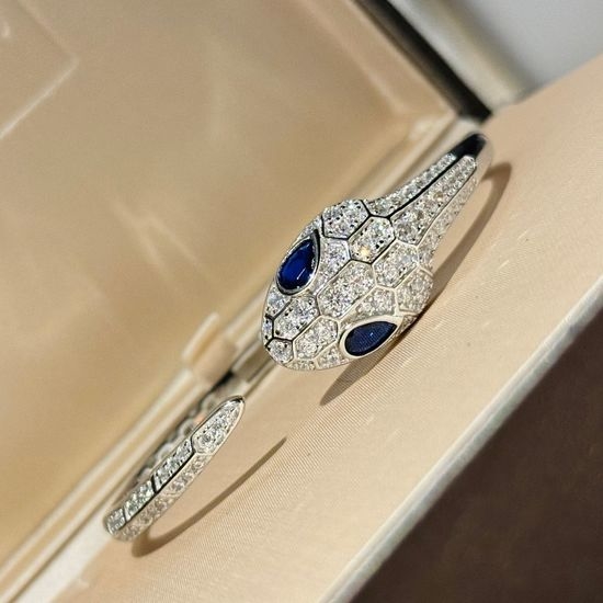 Bvlgari Sapphire Encrusted Snake Bangle