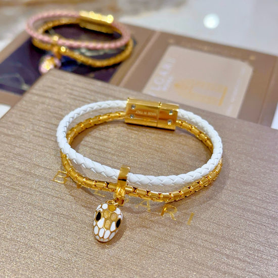 Bvlgari Double Layer Snake Head Bracelet