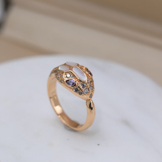 Bvlgari Luxury Serpenti Grid Back Ring