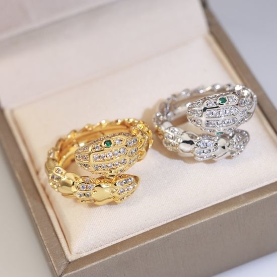 Bvlgari Diamond Encrusted Serpenti Ring