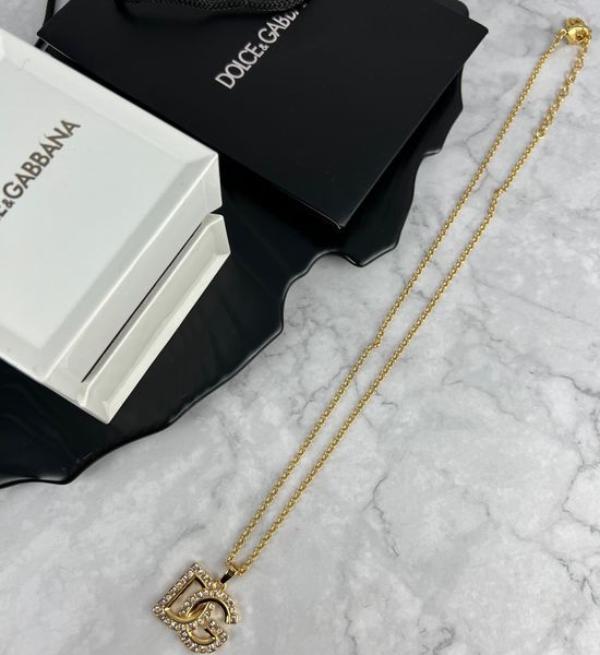 Dolce & Gabbana Zircon Decorated Necklace and Bracelet