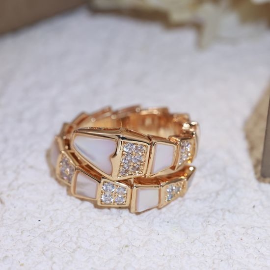 Bvlgari Snake Shape Gold Plated Ring