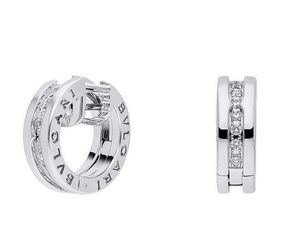 Bvlgari Zirconia Stud Earrings Clips