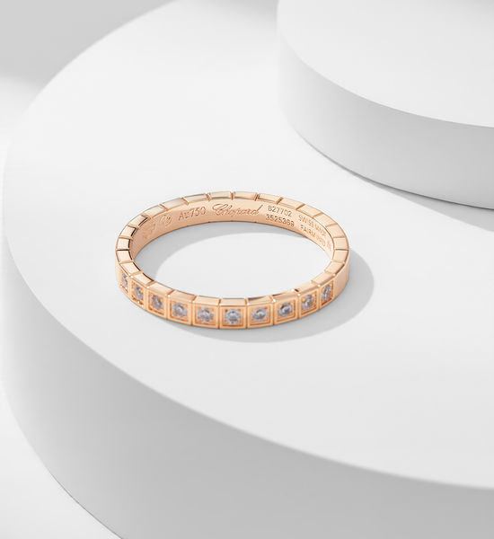 Chopard Half Diamond Geometric Ring