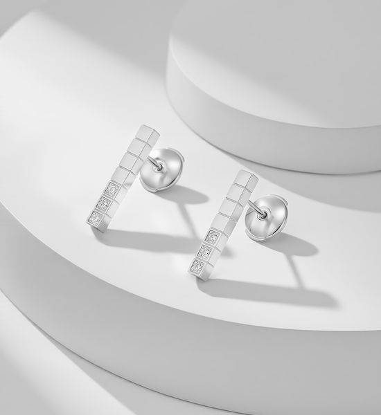 Chopard Geometric Square Cut Earrings