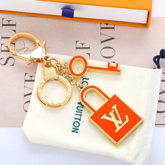 Louis Vuitton LV Lock Shape Metal Keychain Pendant