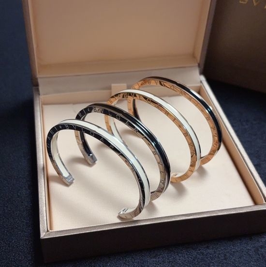 Bvlgari Enamel Open Bangle